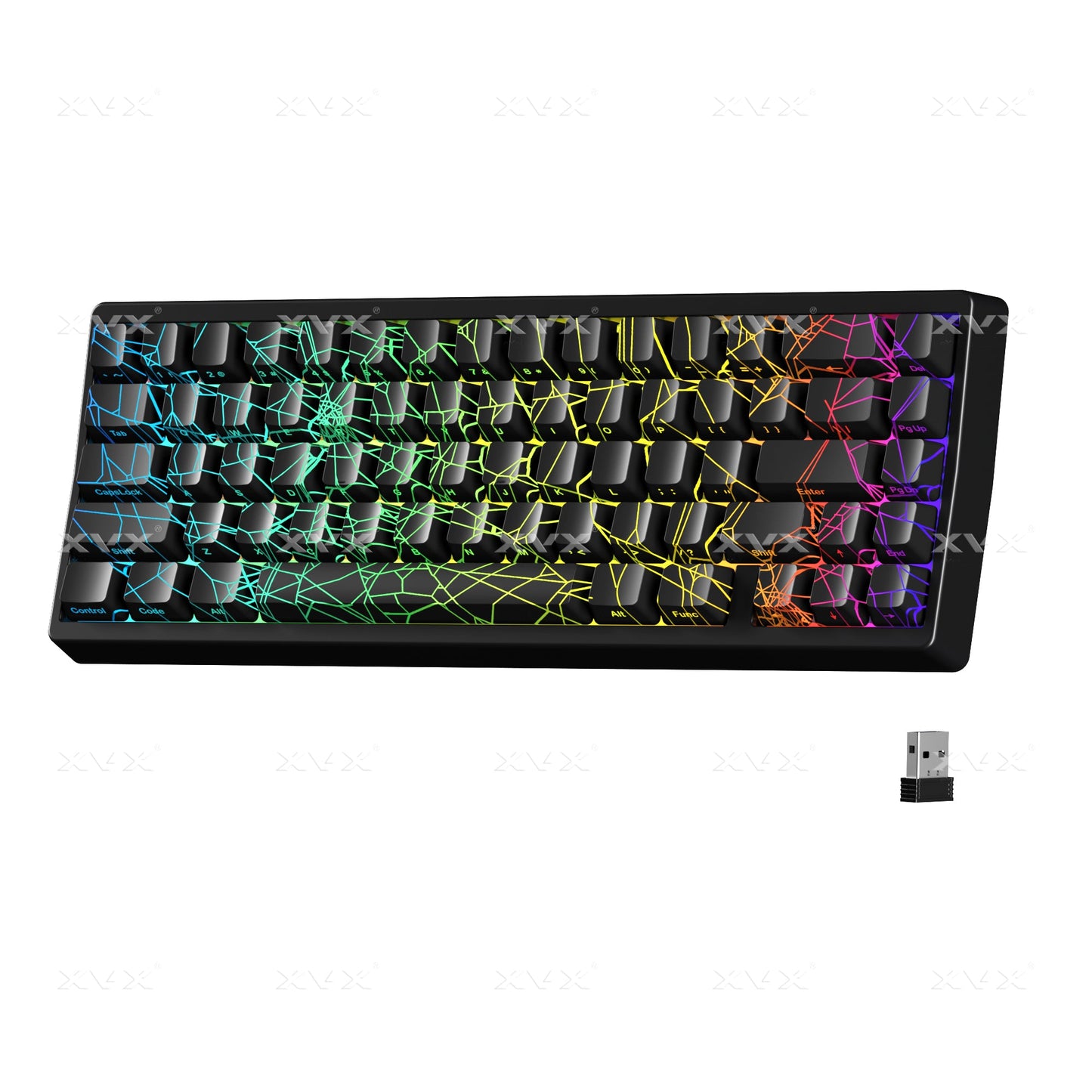 XVX M67 JadeStone Spider Web VIA Tri-Mode Mechanical Keyboard with IMD-Tech Keycaps