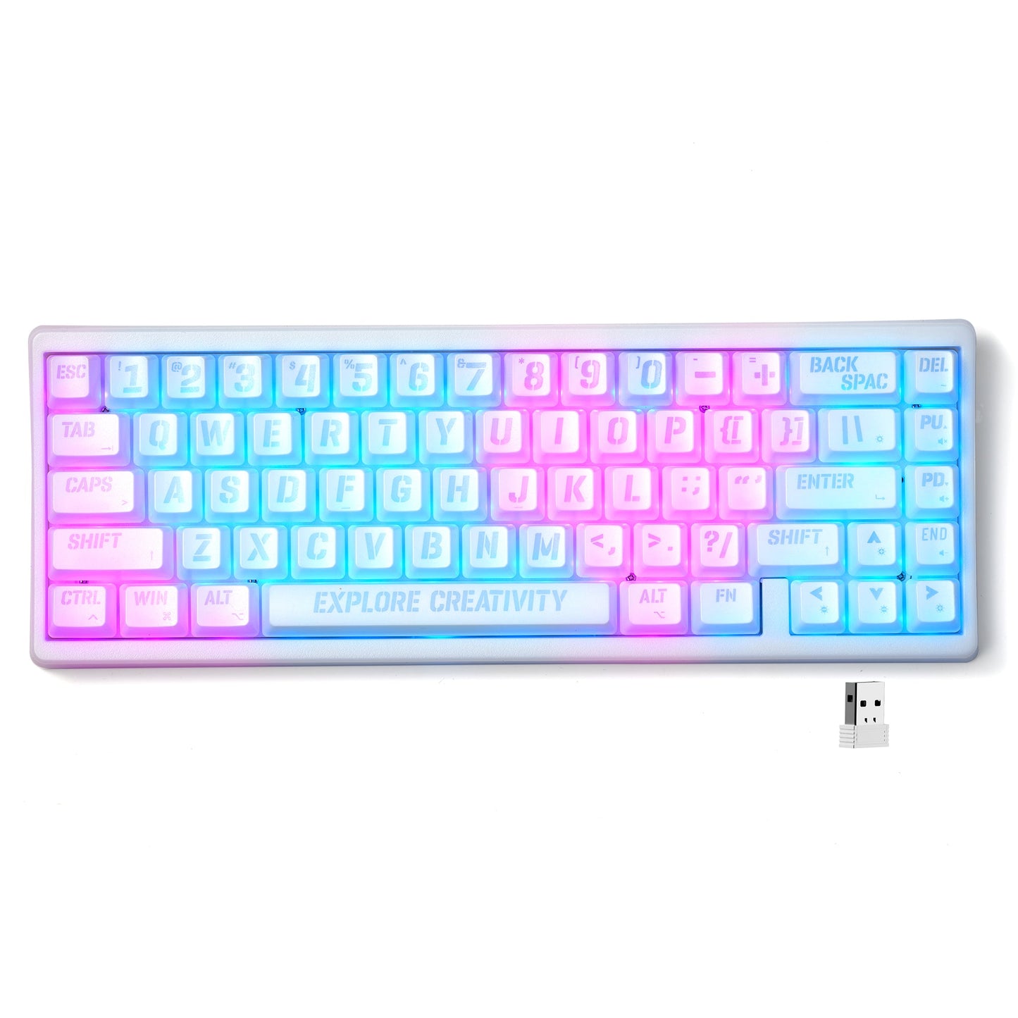 XVX M67 Miami VIA Tri-Mode Mechanical Keyboard with IMD-Tech Keycaps