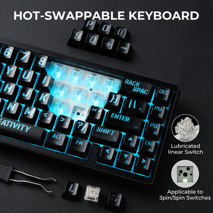 XVX M67 Miami VIA Tri-Mode Mechanical Keyboard with IMD-Tech Keycaps