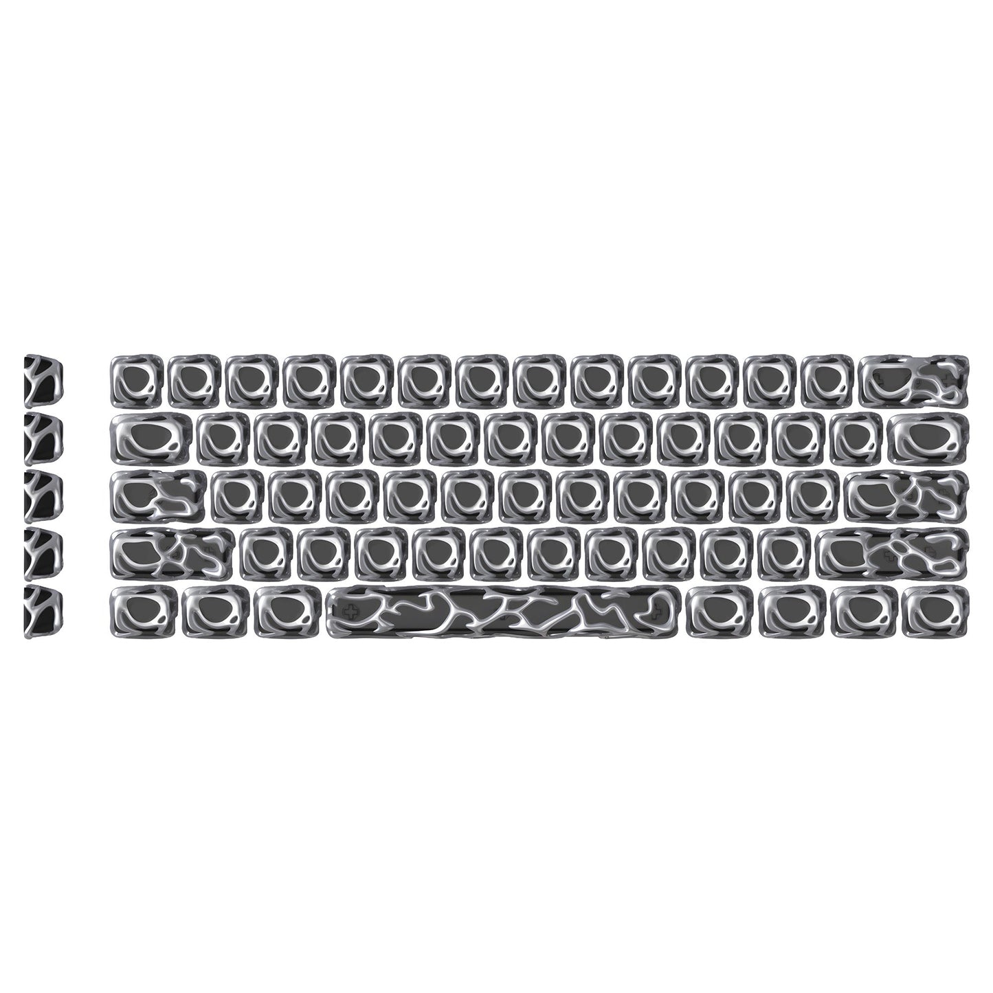 XVX Venom Themed Liquid Metallic Electroplating ABS+PC Keycap Set