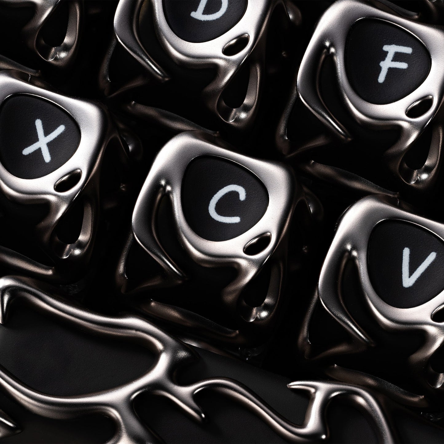 XVX Venom Themed Liquid Metallic Electroplating ABS+PC Keycap Set