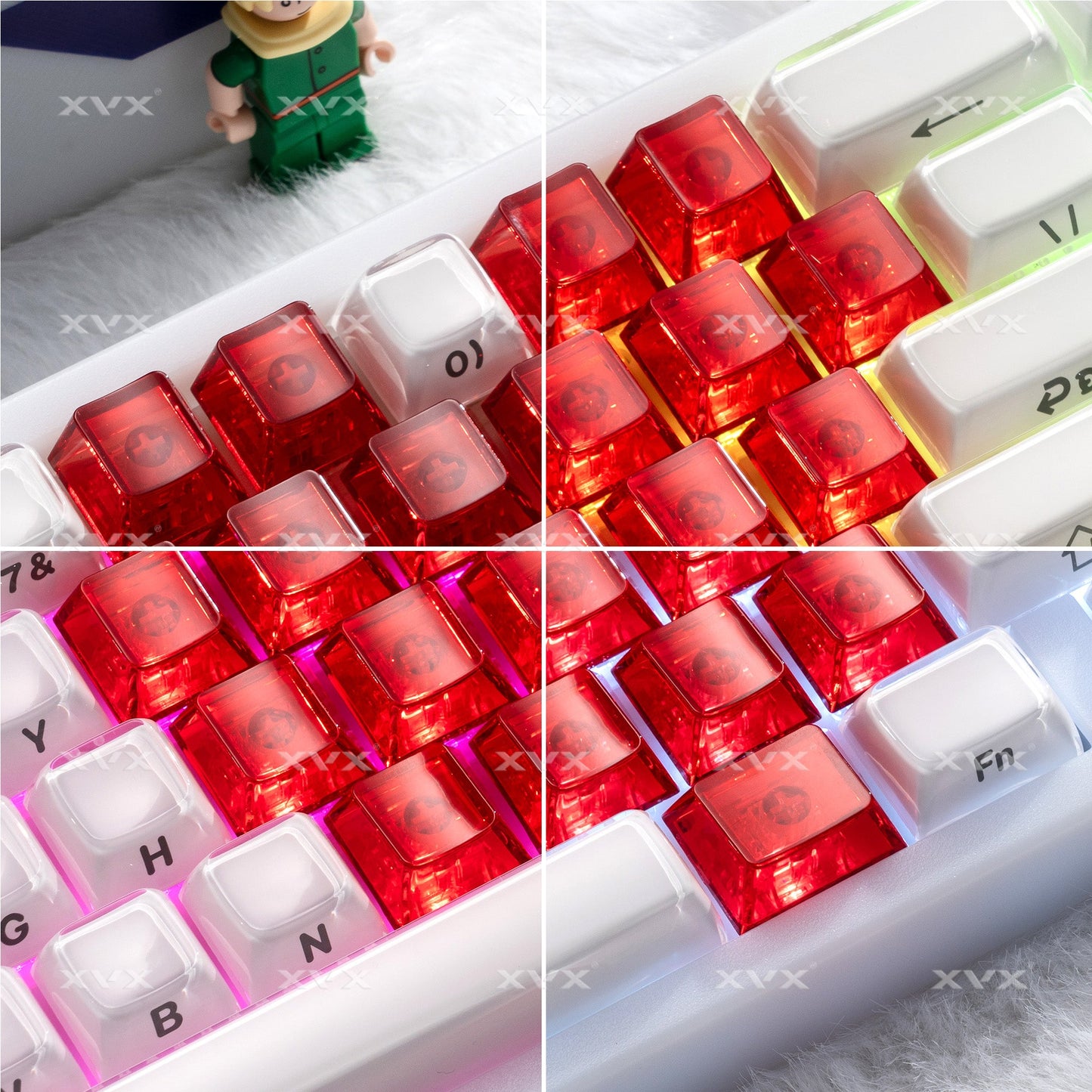 XVX Fizz 21-Key Heart Layout Cherry Profile Keycap Set