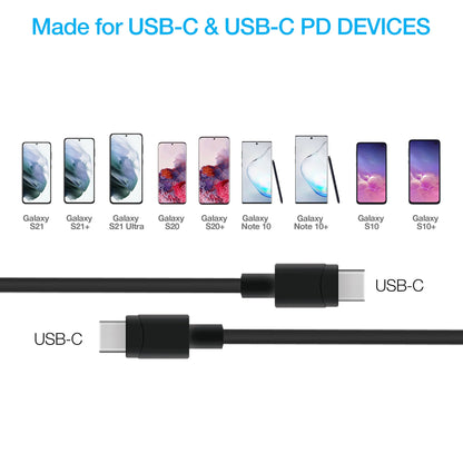 Naztech 20W PD Wall Charger + USB-C to USB-C 4ft Cable