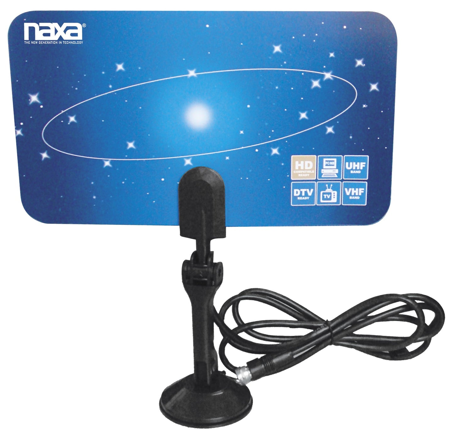 Naxa Ultra-Thin Flat Panel Style Powered Antenna For HDTV and ATSC Digital TV
