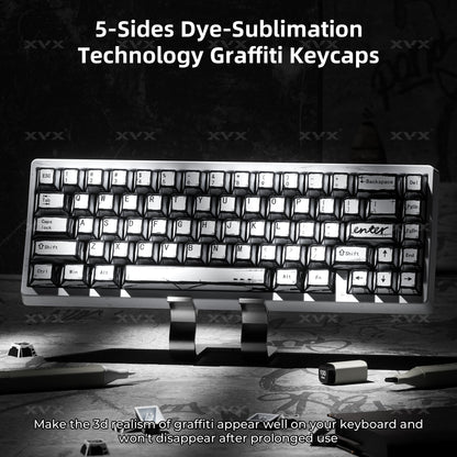 XVX Manga Theme graffiti Cherry Profile Dye-Sub PBT Keycaps