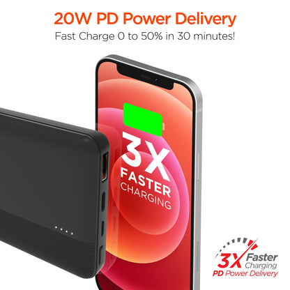 HyperGear 10000mAh 20W PD + USB Power Bank