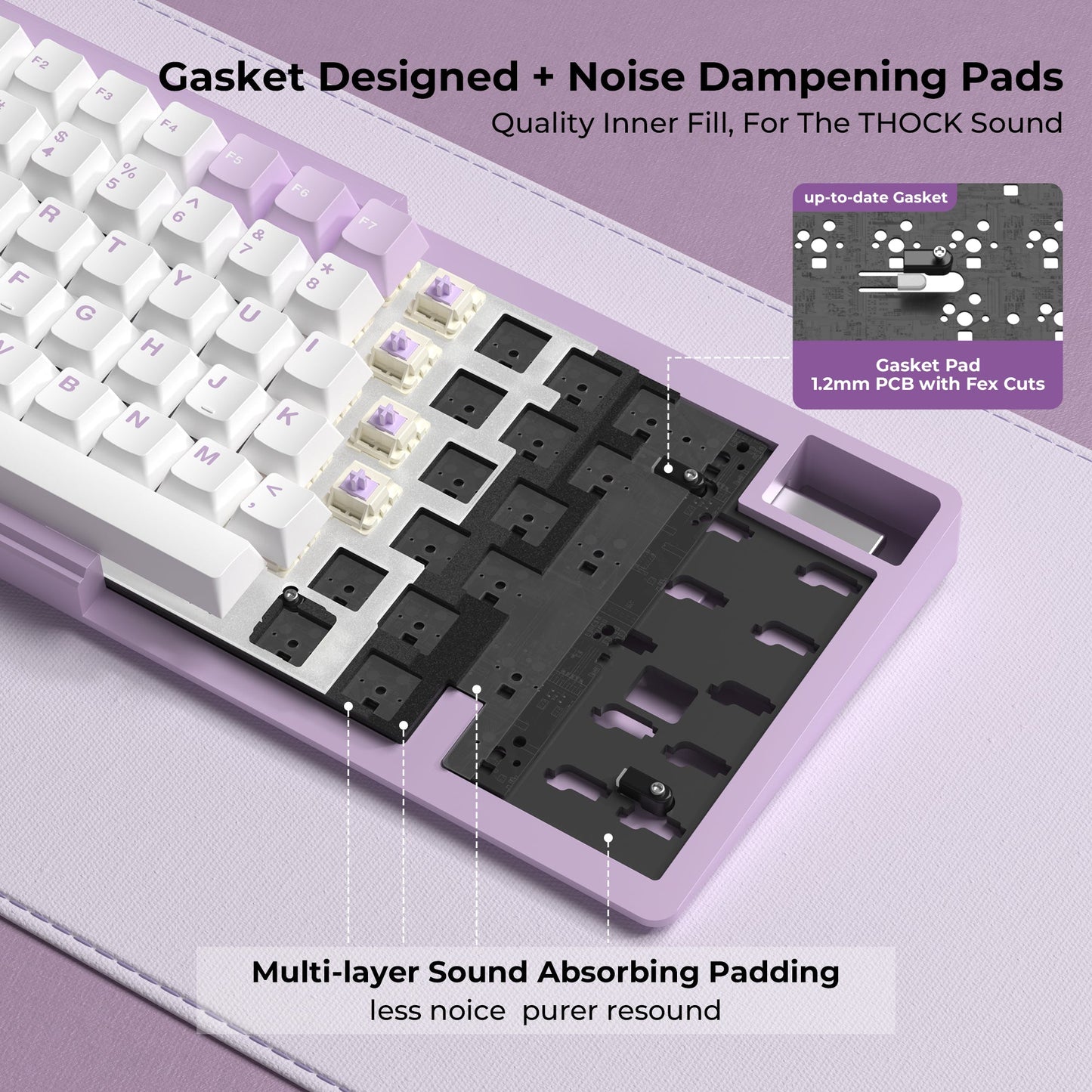 XVX K75 Pro 75% CNC Aluminum Wireless Gasket Mechanical Keyboard