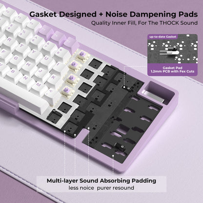 XVX K75 Pro 75% CNC Aluminum Wireless Gasket Mechanical Keyboard